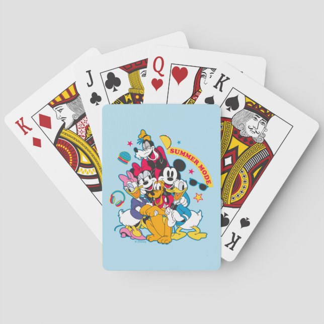Mickey & Friends | Summer Mode Fun Playing Cards (Back)