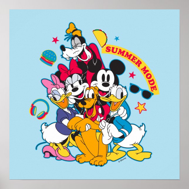 Mickey & Friends | Summer Mode Fun Poster (Front)