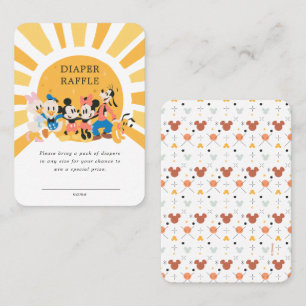 Mickey & Friends Sunshine   Diaper Raffle Place Card