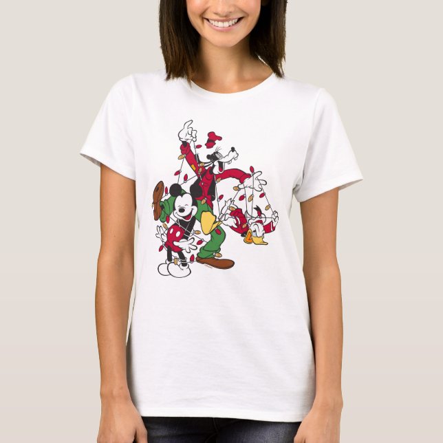 Mickey & Friends Tangled Lights T-Shirt (Front)