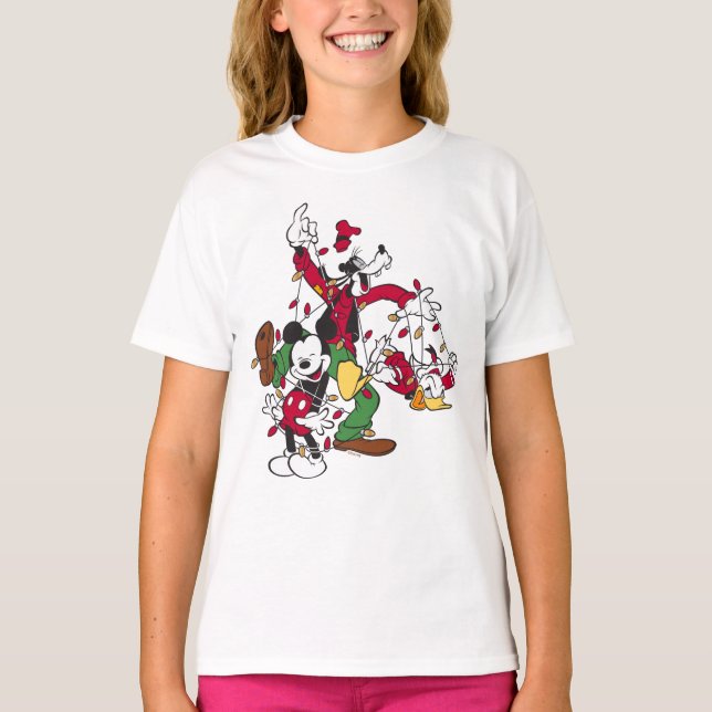 Mickey & Friends Tangled Lights T-Shirt (Front)