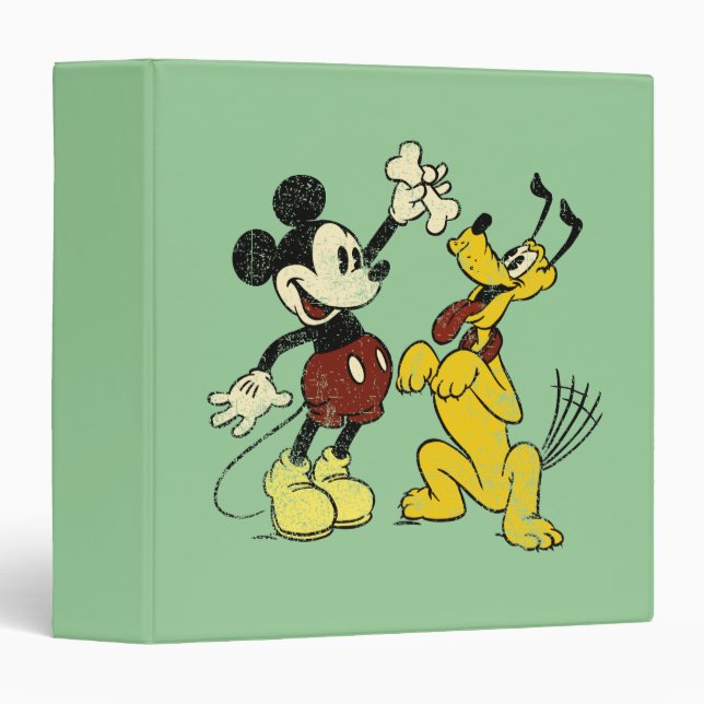 Mickey & Friends | Vintage Mickey & Pluto Binder (Front/Spine)