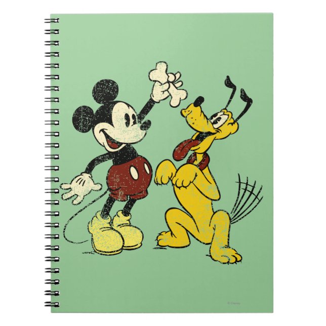 Mickey & Friends | Vintage Mickey & Pluto Notebook (Front)