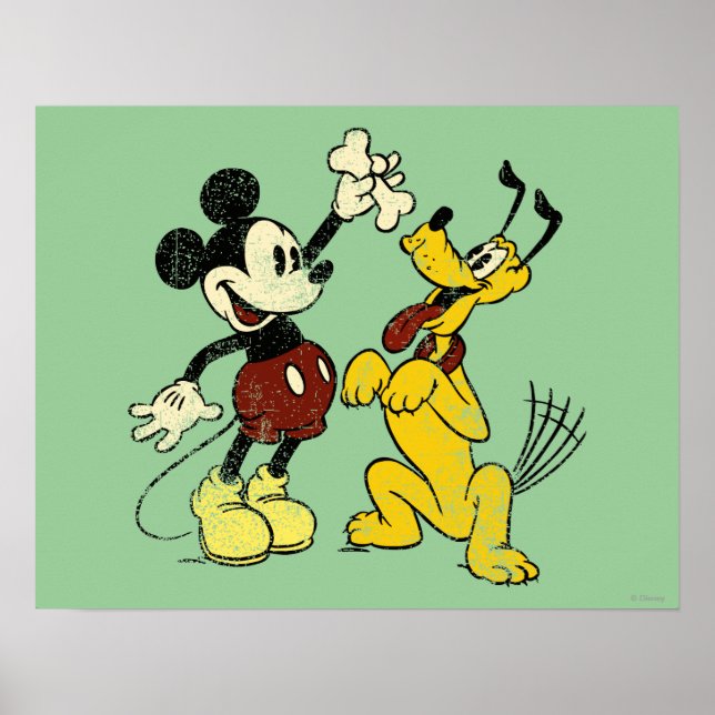 Mickey & Friends | Vintage Mickey & Pluto Poster (Front)