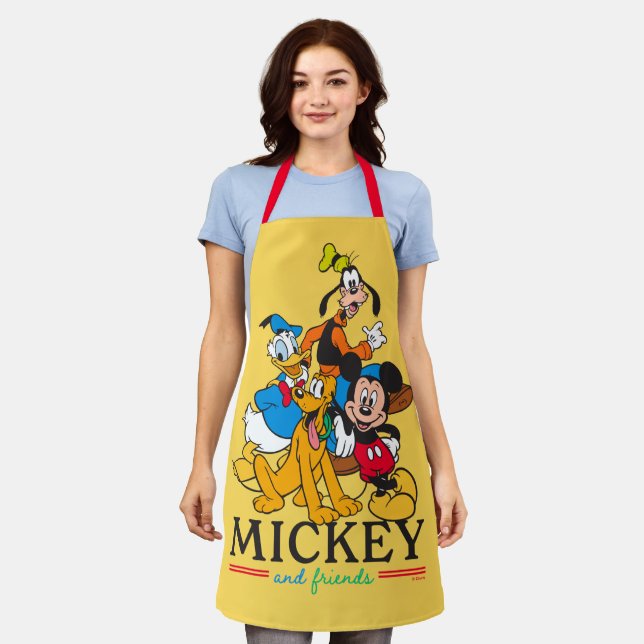 Mickey & Friends Vintage Squad Graphic Apron (Worn)