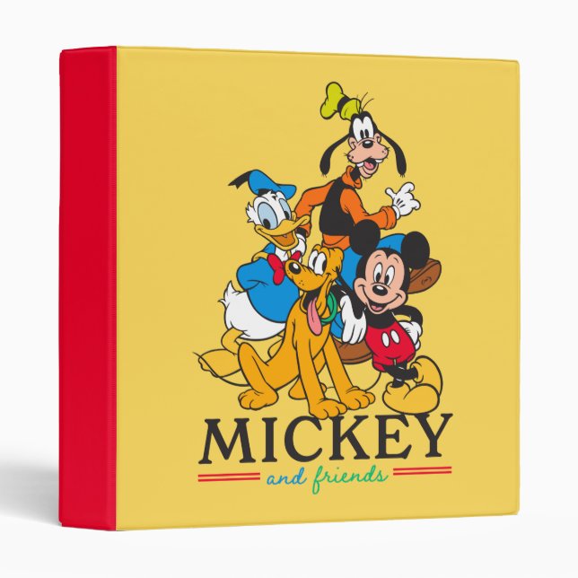 Mickey & Friends Vintage Squad Graphic Binder (Front/Spine)