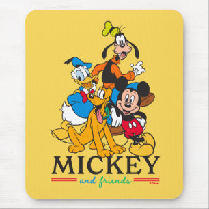 Mickey & Friends Vintage Squad Graphic Mouse Pad