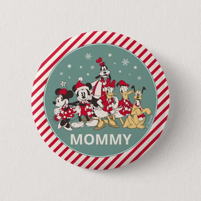 Mickey & Friends Winter Baby Shower 2 Inch Round Button (Front)