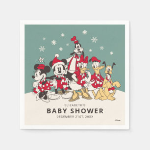 Mickey & Friends Winter Baby Shower Napkin