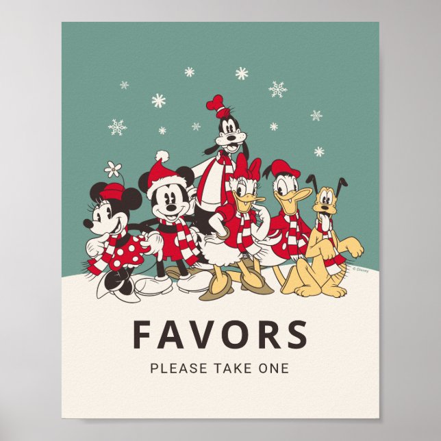 Mickey & Friends Winter Baby Shower Poster (Front)