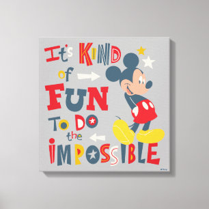 Mickey   Fun To Do The Impossible Canvas Print
