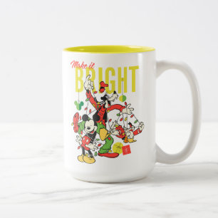 Mickey, Goofy, Donald   Make it Bright Two-Tone Coffee Mug