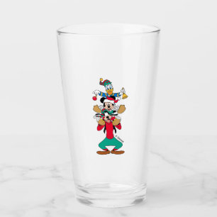 Mickey, Goofy & Donald   Ready for Christmas Glass