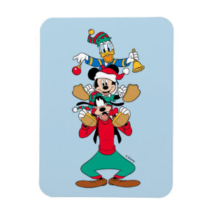 Mickey, Goofy & Donald   Ready for Christmas Magnet