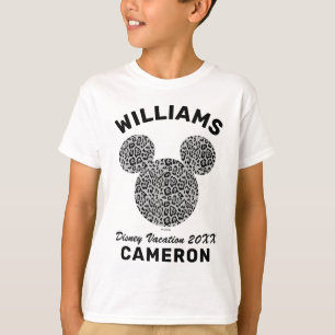 Mickey Grey Cheetah   Family Vacation and Year T-S T-Shirt