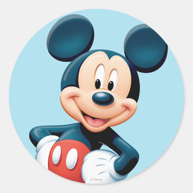 Mickey | Hands on Hips Classic Round Sticker (Front)