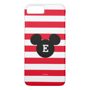 Mickey Head Silhouette Striped Pattern   Monogram Case-Mate iPhone Case