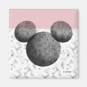 Mickey Icon   Pink & Marble Magnet