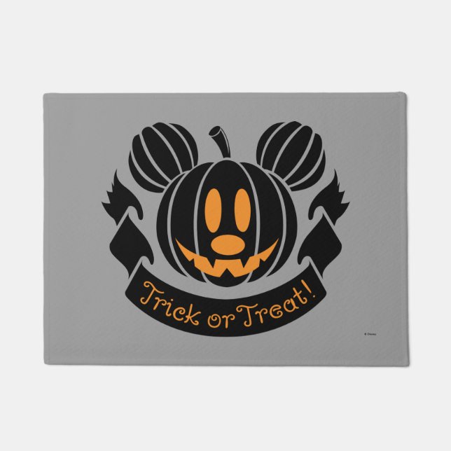 Mickey Jack-o'-Lantern | Trick or Treat Doormat (Front)