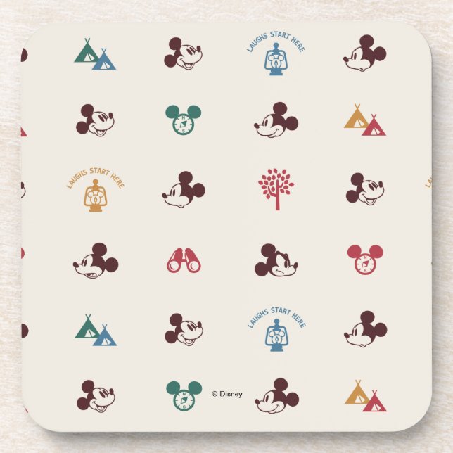 Mickey | Laughs Start Here Pattern Coaster (Front)