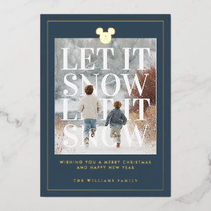 Mickey Let It Snow Holiday Photo