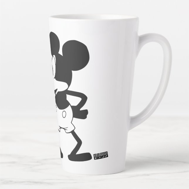 Mickey - Looking in the Mirror (Plane Crazy, 1929) Latte Mug (Right)