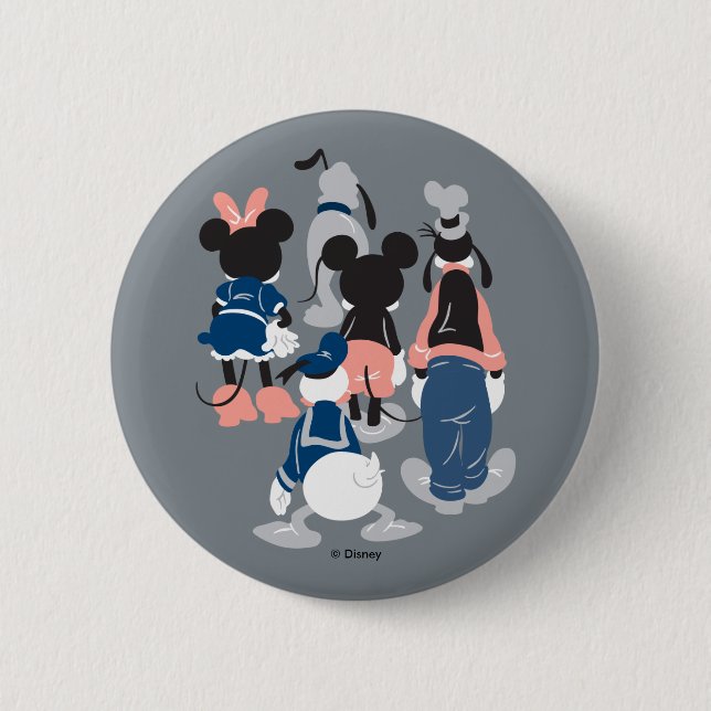 Mickey | Mickey Friend Turns 2 Inch Round Button (Front)