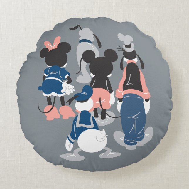 Mickey | Mickey Friend Turns Round Pillow (Front)