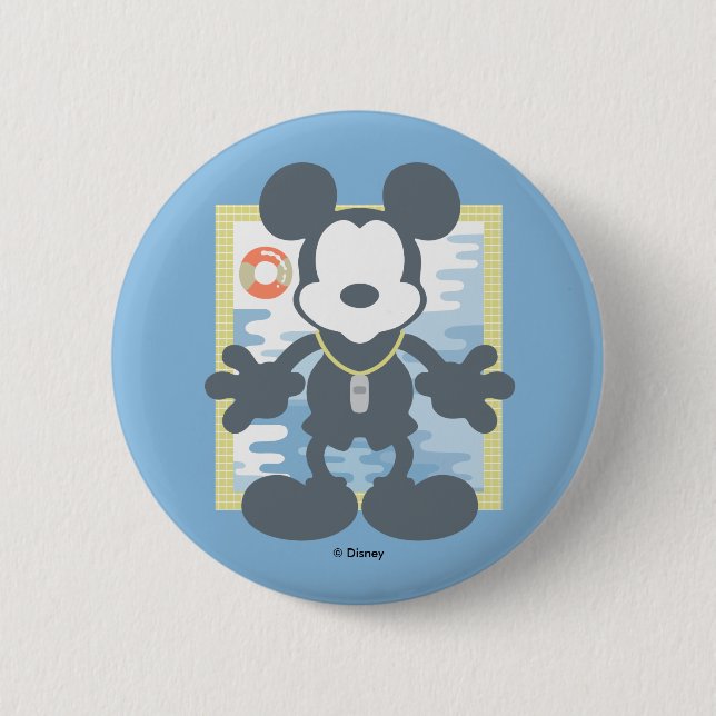 Mickey | Mickey Life Guard 2 Inch Round Button (Front)