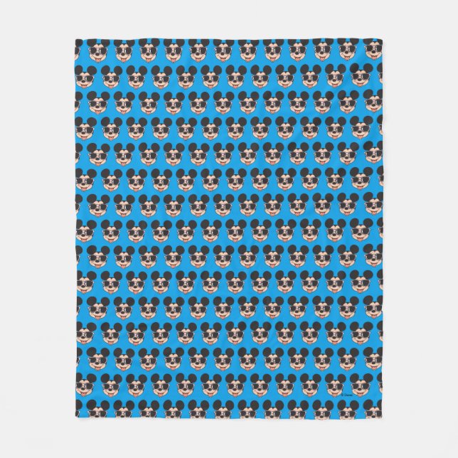 Mickey | Mickey Smiling Sunglasses Fleece Blanket (Front)