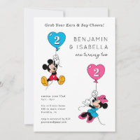 Mickey & Minnie Balloons | Twins Birthday