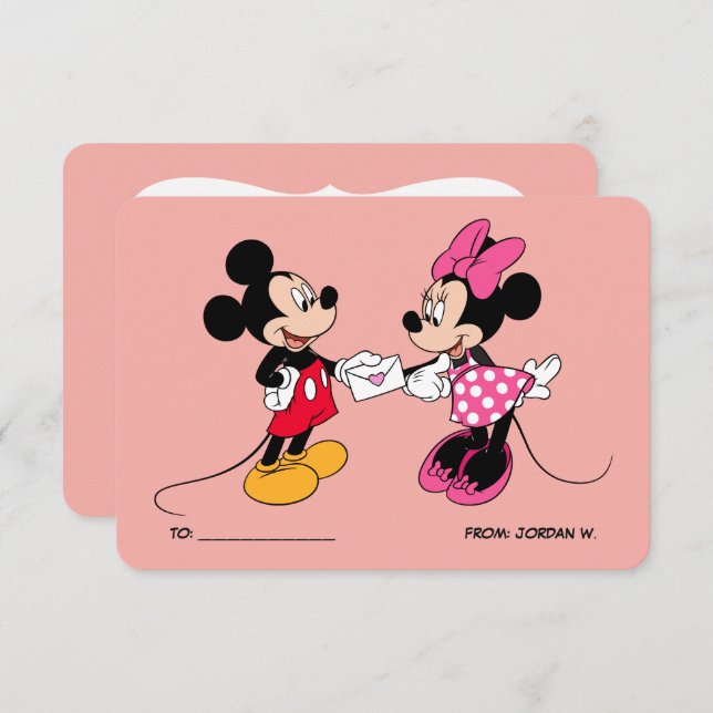Mickey & Minnie | Be Mine Invitation (Front/Back)