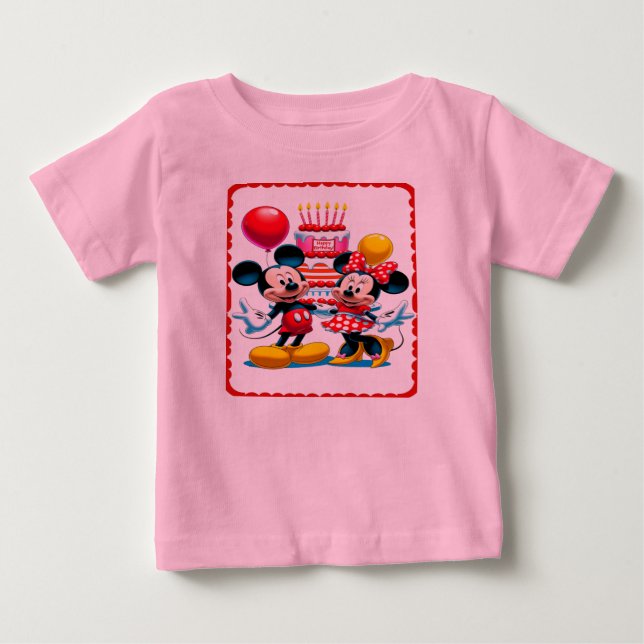 Mickey & Minnie Birthday Bash Celebration Tee (Front)