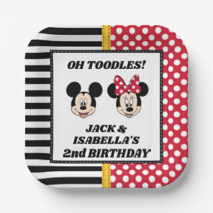 Mickey & Minnie Birthday Paper Plate