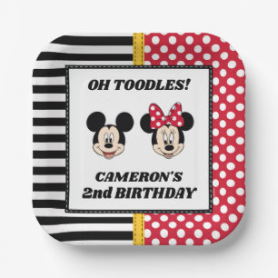 Mickey & Minnie Birthday  Paper Plate