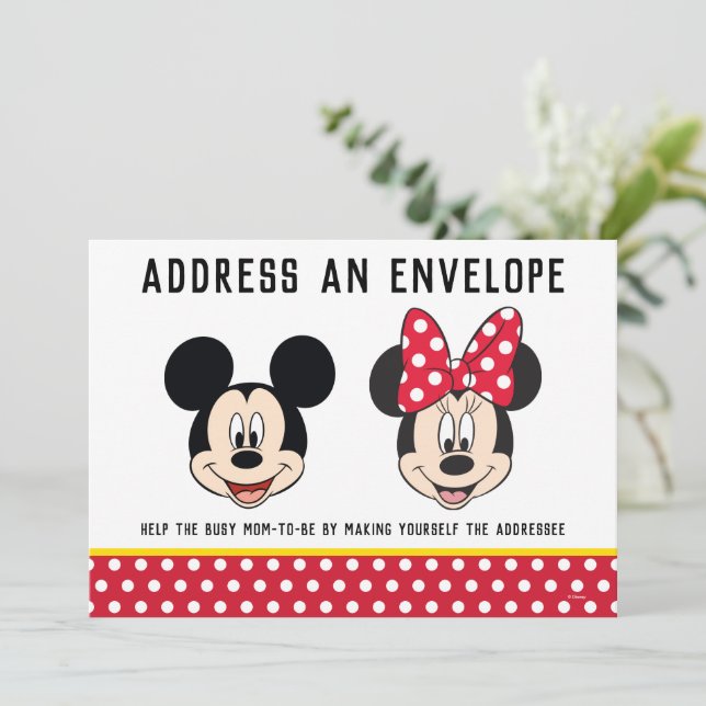 Mickey & Minnie | Boy or Girl - Address Envelope Invitation (Standing Front)