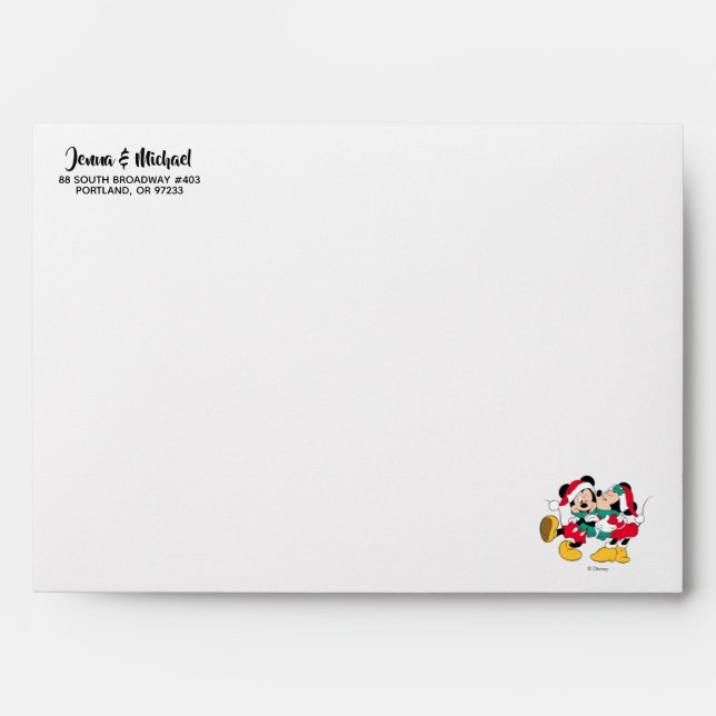 Mickey & Minnie | Christmas Kisses Envelope (Front)