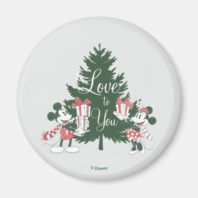 Mickey & Minnie | Christmas Love to You Magnet (Front)