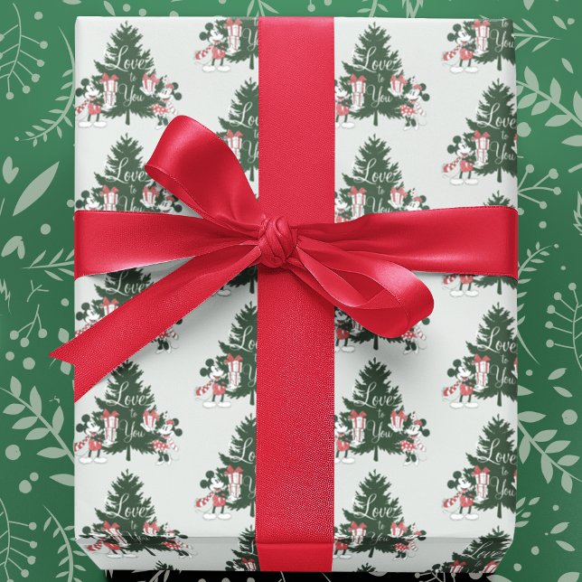 Mickey & Minnie | Christmas Love to You Wrapping Paper Sheet (Wrapped gift)
