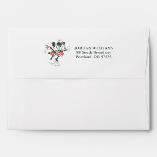 Mickey & Minnie   Christmas Skating Noel Envelope