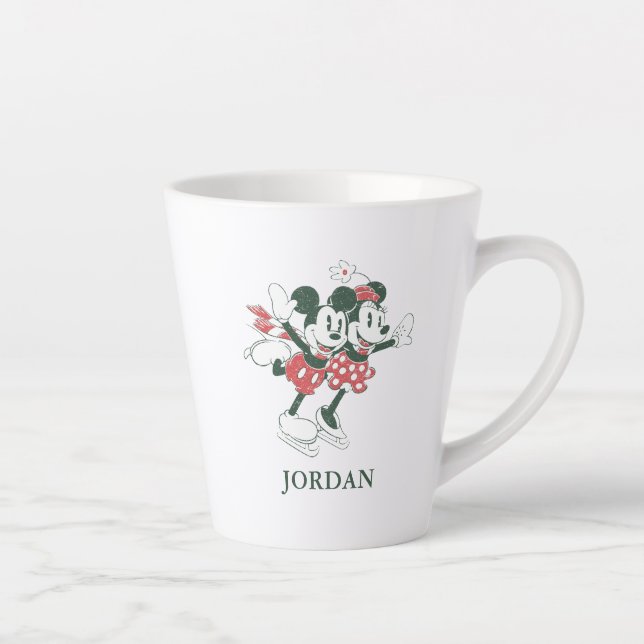 Mickey & Minnie | Christmas Skating Noel Latte Mug (Right)