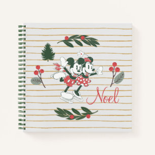 Mickey & Minnie   Christmas Skating Noel Notebook
