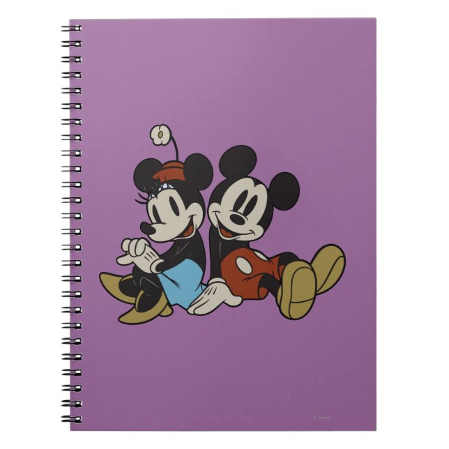 Mickey & Minnie | Classic Pair Sitting Notebook (Front)