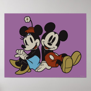Mickey & Minnie   Classic Pair Sitting Poster