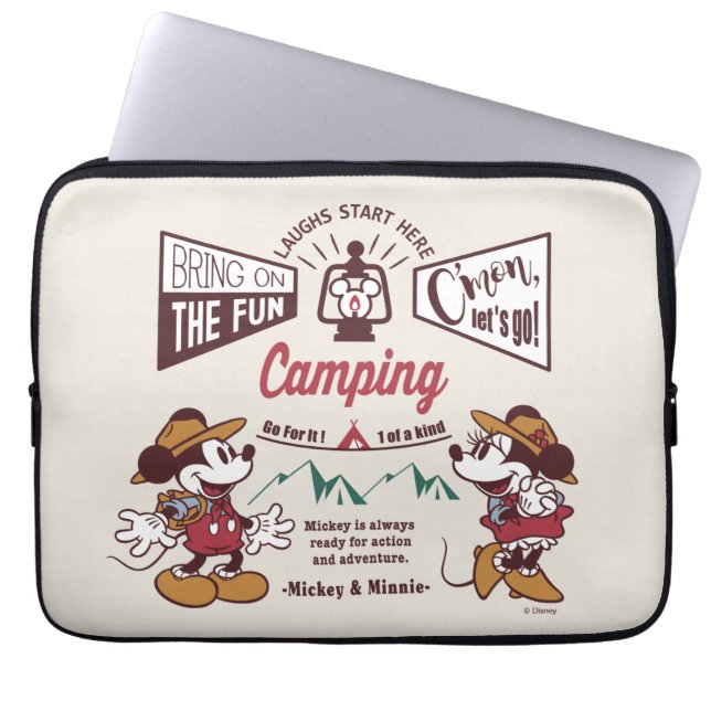 Mickey & Minnie | C'mon Let's Go! Laptop Sleeve (Front)