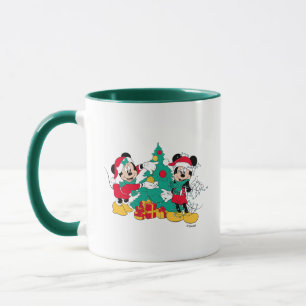 Mickey & Minnie   Decorate the Christmas Tree Mug