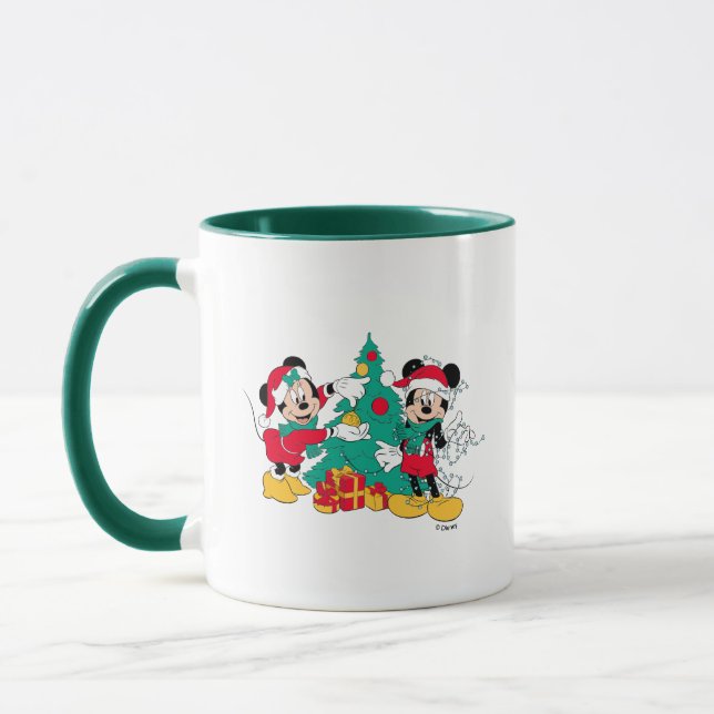 Mickey & Minnie | Decorate the Christmas Tree Mug (Left)