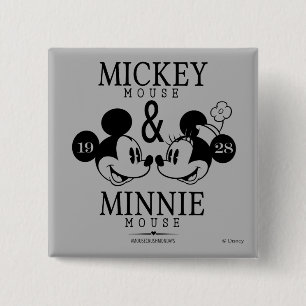 Mickey & Minnie   Est. 1928 2 Inch Square Button