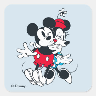 Mickey & Minnie   Forever Love Square Sticker