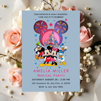 Mickey Minnie Friends Party Invitation